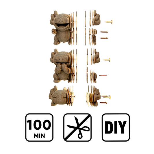 AXOLOTLS TRIO Cartonic 3D Puzzle