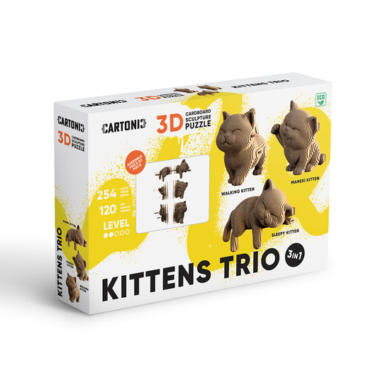 KITTENS TRIO Cartonic 3D Puzzle