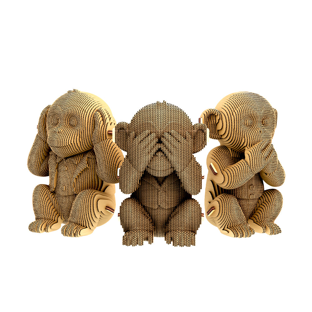 MONKEYS TRIO Cartonic 3D Puzzle
