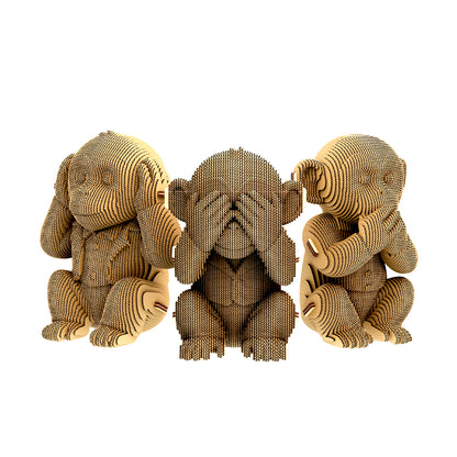 MONKEYS TRIO Cartonic 3D Puzzle