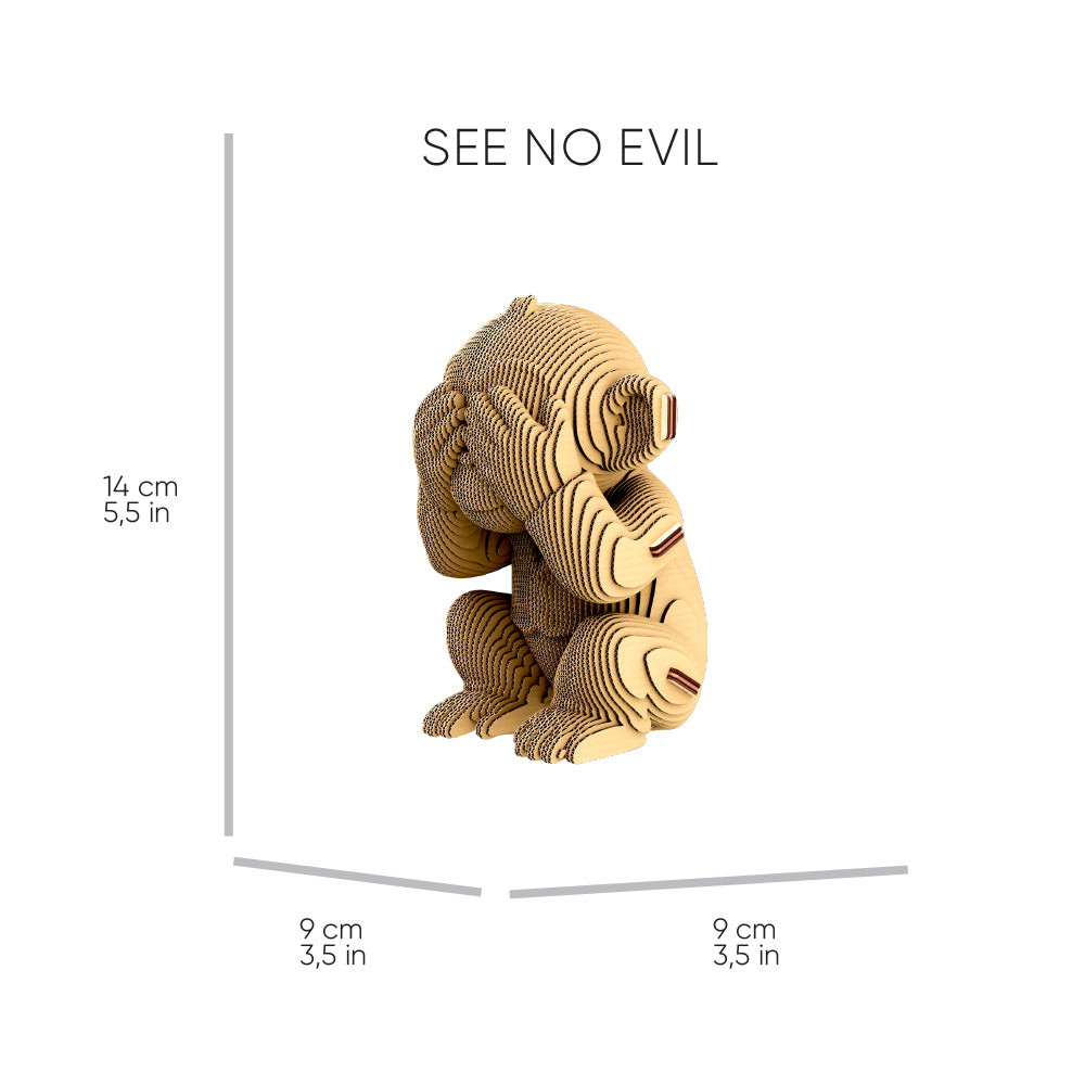 MONKEYS TRIO Cartonic 3D Puzzle