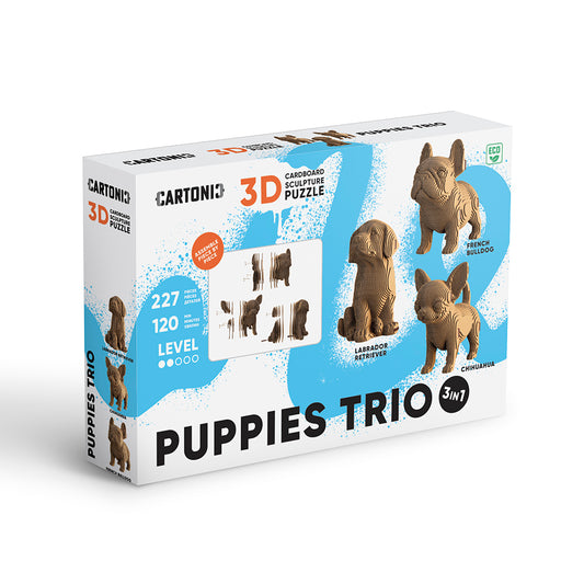 PUPPIES TRIO Cartonic 3D Puzzle